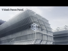 বিমানবন্দরের জন্য গ্যালভানাইজড ওয়েল্ডড তারের বেড়া 75 * 150 মিমি জাল গর্ত