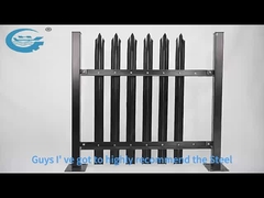 ইস্পাত Palisade বেড়া 2-3m প্রস্থ 10 বছর ওয়ারেন্টি