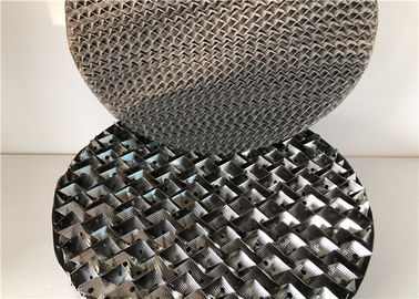 Corrugated Metal Structured Packing Perforated Plate Large Surface Area