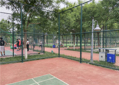 Galvanized Temporary Chain Link Fencing Cyclone / Diamond Mesh 4.0mm For Garden