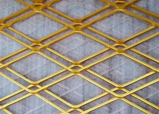 Powder Coated Diamond Hole Expanded Metal Mesh 25mm LWD 0.3mm Thickness