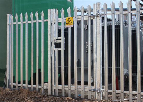 ডাব্লু প্যালে সিকিউরিটি গ্যালভানাইজড স্টিল প্যালিসেড বেড়া বাঁধা লোহা 1.8 মিটার বাগান