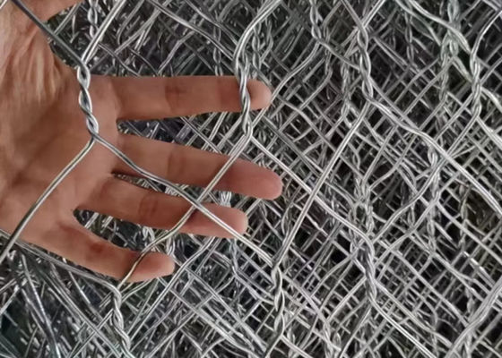 2x1x1 হট ডিপ গ্যালভানাইজড গ্যাবিওন তারের জাল পাথরের খাঁচা ব্রিজ সুরক্ষার জন্য 2.7 মিমি